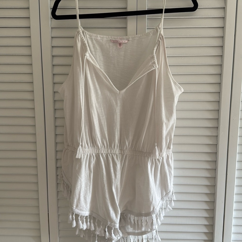 Victoria Secret Cover up Romper with Tassel Details